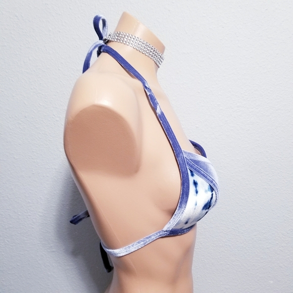 NEW PINK Victoria's Secret push up padded tie dye bikini top XS - Picture 2 of 4